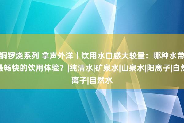 铜锣烧系列 拿声外洋丨饮用水口感大较量：哪种水带来最畅快的饮用体验？|纯清水|矿泉水|山泉水|阳离子|自然水